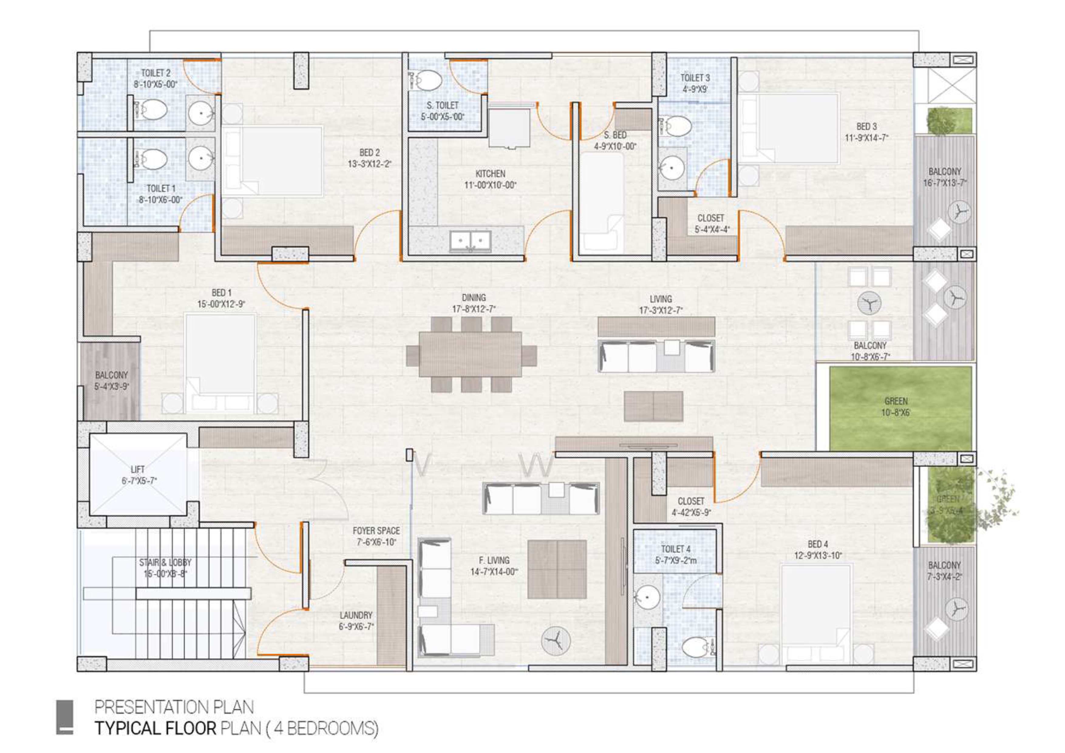 Typical 4 Bed Room